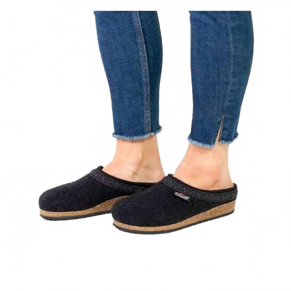 NEW STEGMANN women's original cork wool clog in graphite